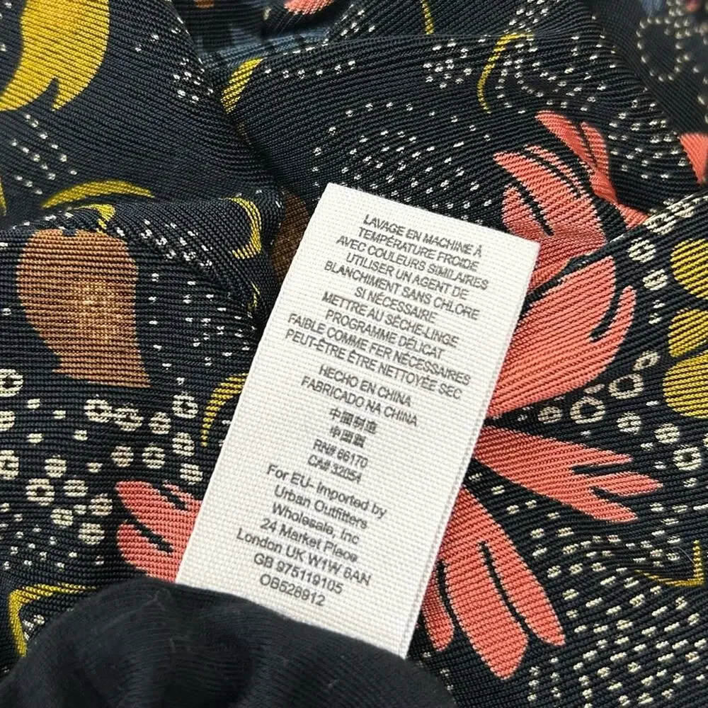 Free People Floral Black‎ and Pink Party Dress